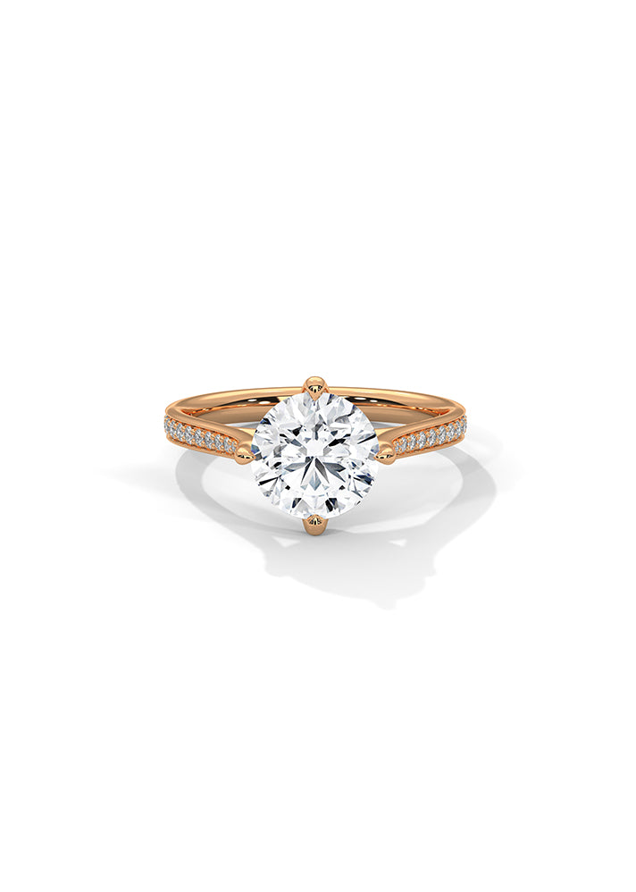 Solitaire Ring With 26 Diamonds-Cat0129