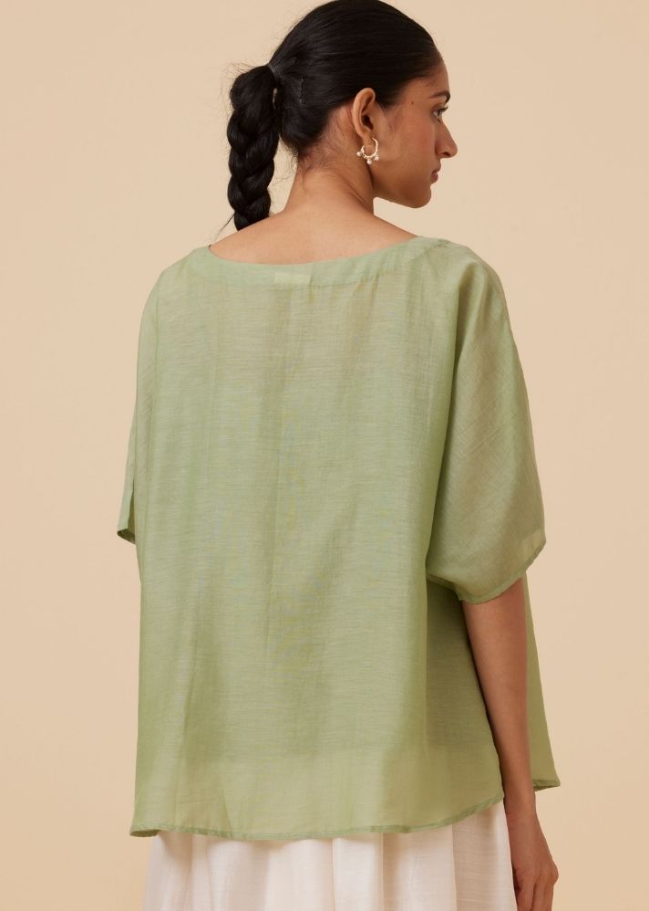 Kosh Green Cape Top