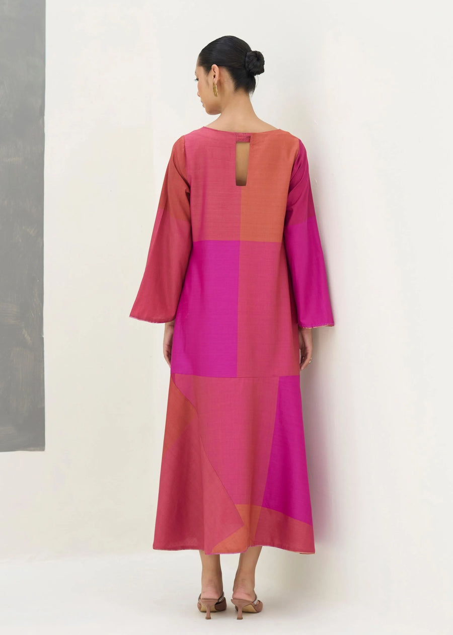 Zoa Eri Silk Dress - Rose