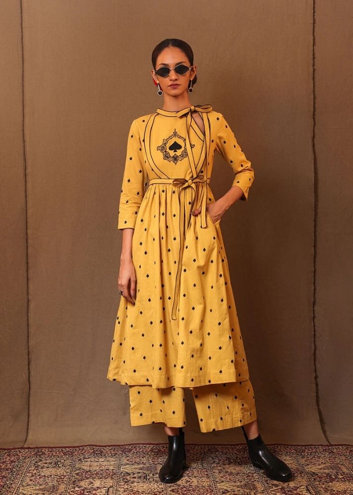 Mustard Club Emb Rakha Tunic