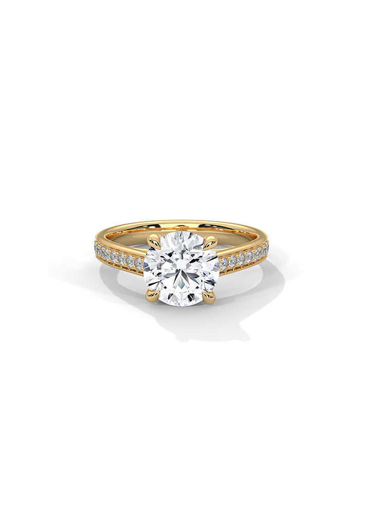 Product image of Yellow Gold, White Gold, Rose Gold 18K gold ring  with Ethically Lab Grown Diamonds Solitaire Ring With 20 Diamonds-Cat0132, curated by Only Ethikal