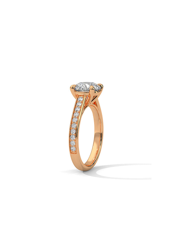 Solitaire Ring With 20 Diamonds-Cat0132