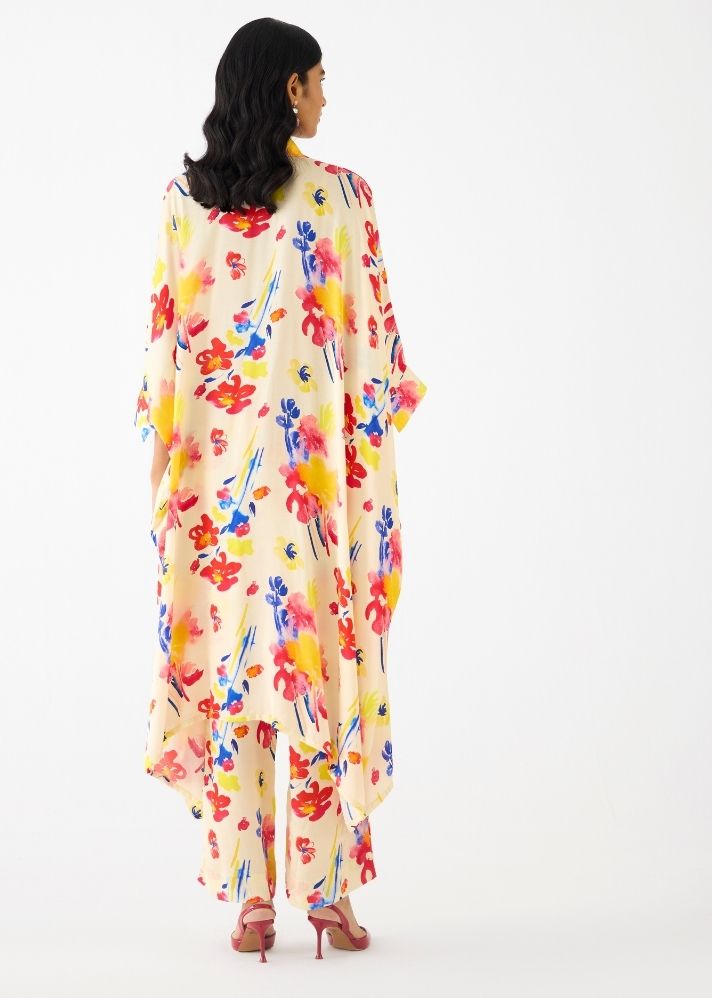 Riad Front Button Kimono & Trousers