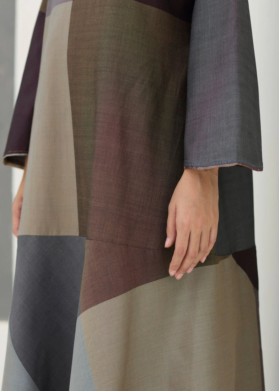 Zoa Eri Silk Dress - Taupe Grey