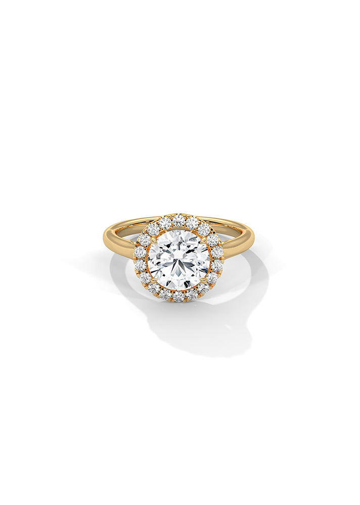 Solitaire Ring With 18 Diamonds-Cat0135