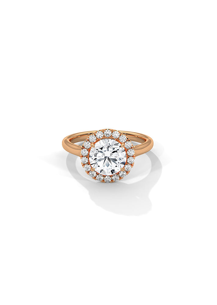 Product image of Yellow Gold, White Gold, Rose Gold 18K gold ring  with Ethically Lab Grown Diamonds Solitaire Ring With 18 Diamonds-Cat0135, curated by Only Ethikal