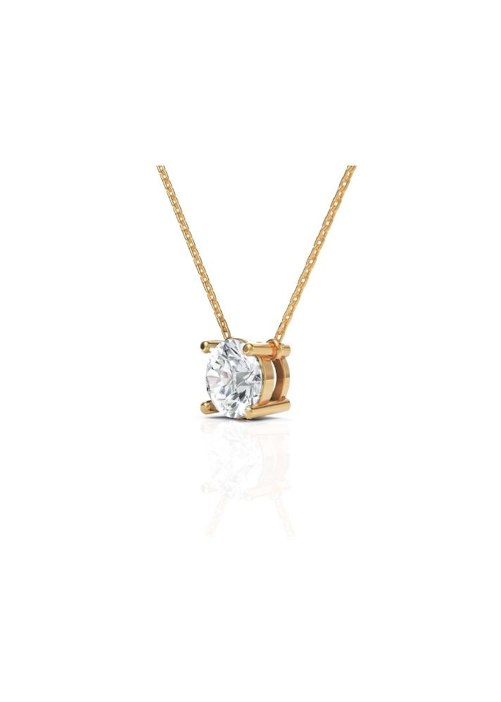 Product image of Yellow Gold, White Gold, Rose Gold 18K gold set with Etically Lab Grown Diamonds Solitaire Neckpiece, curated by Only Ethikal