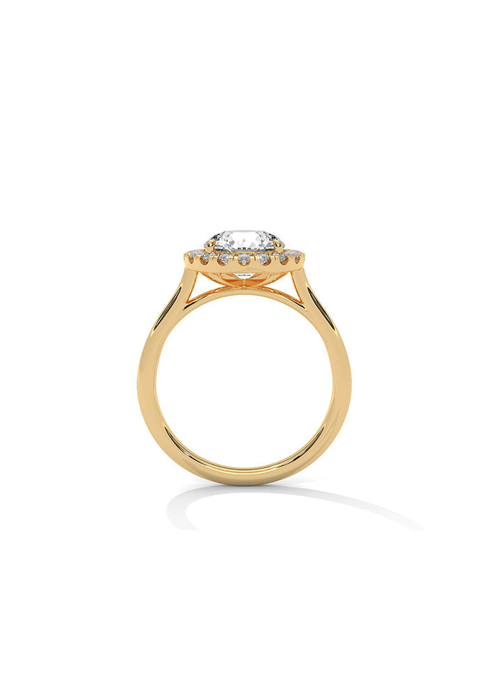 Solitaire Ring With 18 Diamonds-Cat0135