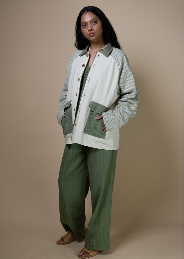 Meadows Unisex Colour Blocked Shirt Jacket