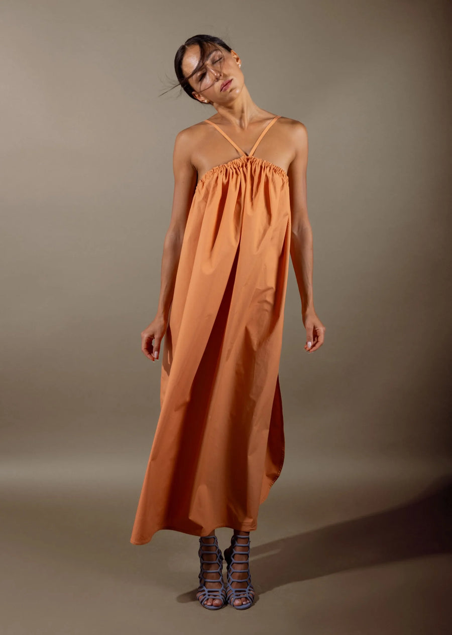 Corolina Dress In Organic Cotton Poplin
