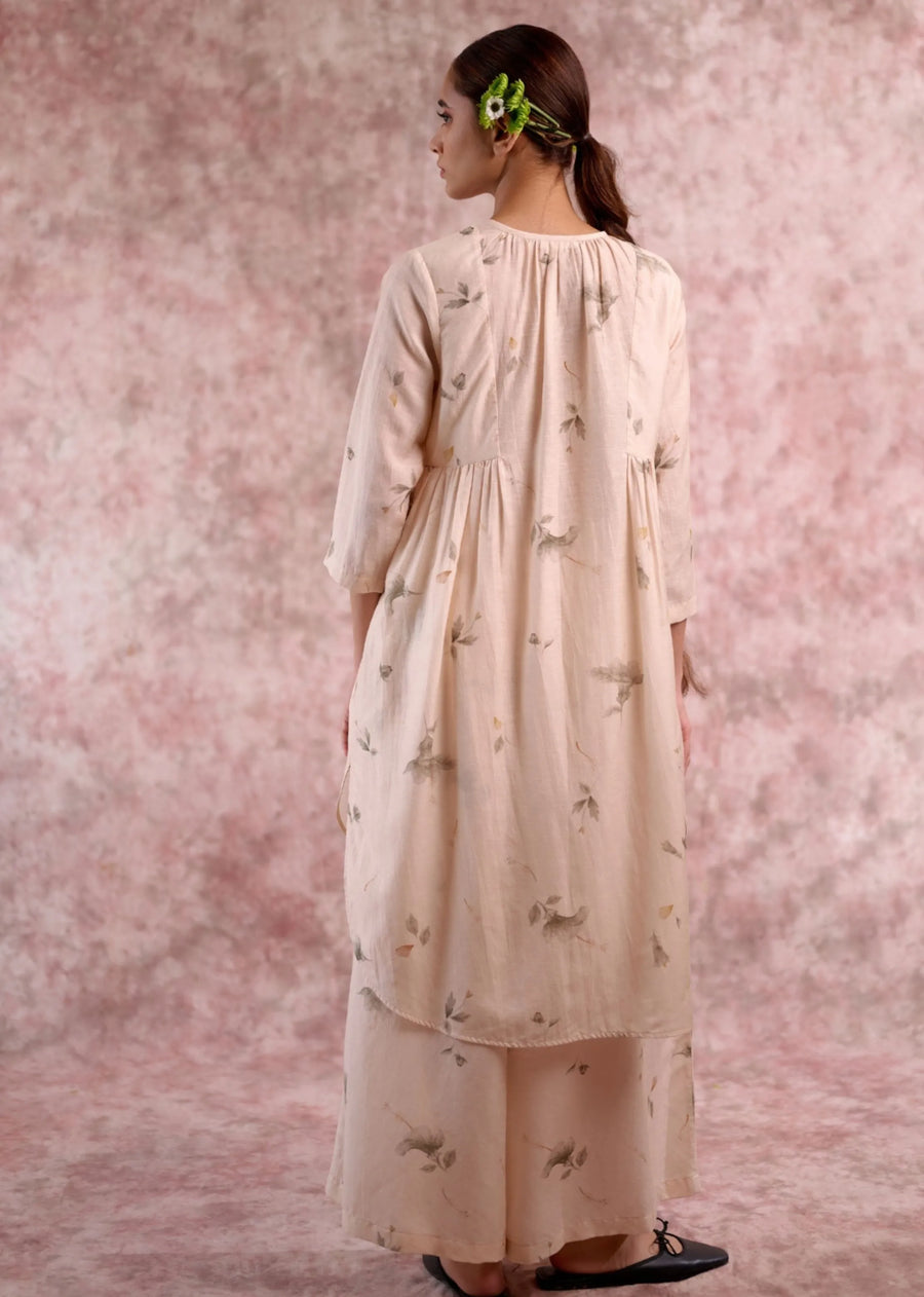 Naomi Beige Printed Tunic