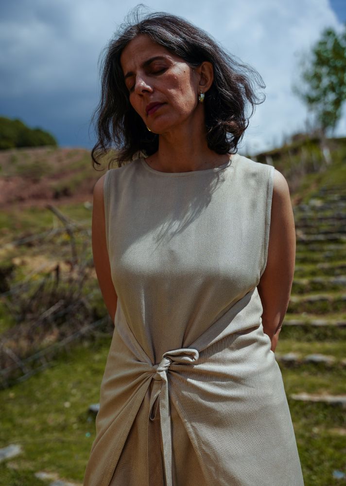 L.17 Breezy Lotus Silk Wrap Dress