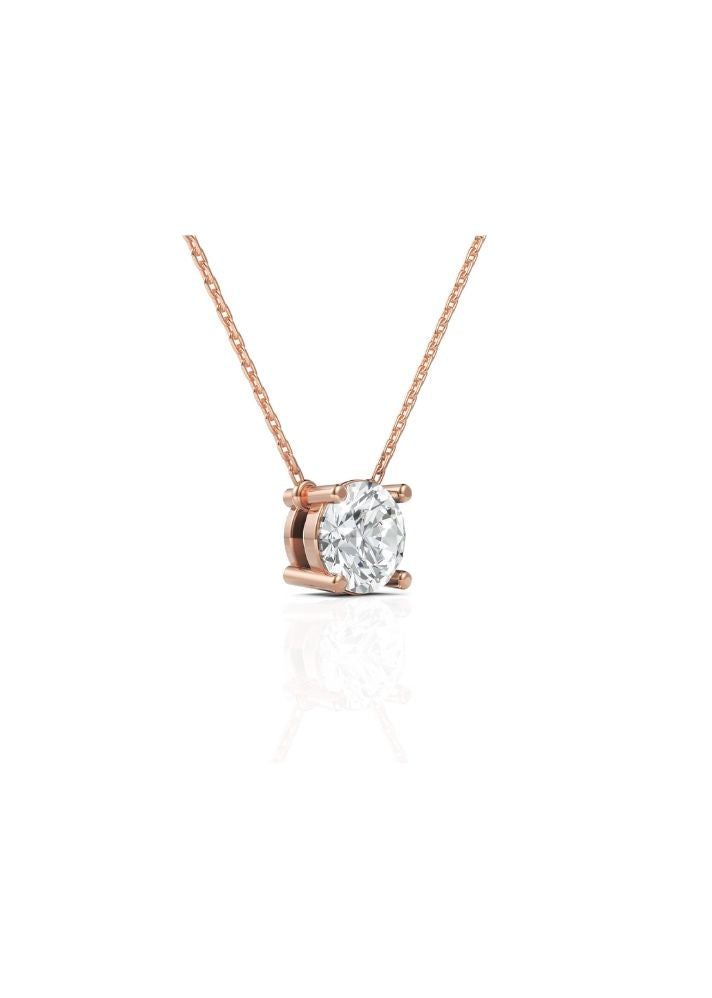 Product image of Yellow Gold, White Gold, Rose Gold 18K gold set with Etically Lab Grown Diamonds Solitaire Neckpiece, curated by Only Ethikal