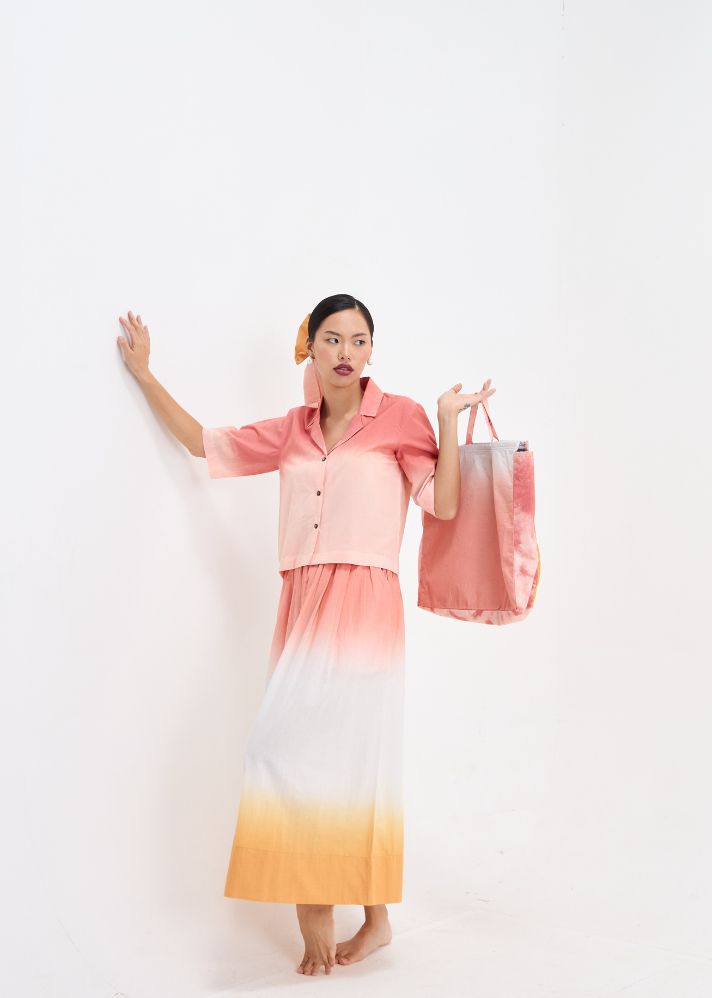 Ombre Skirt Top Set