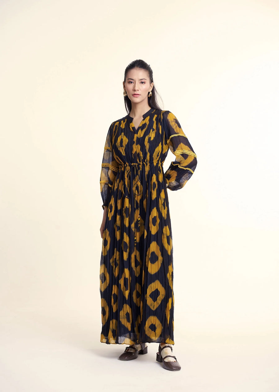 Black Mustard Bandani Rue Dress