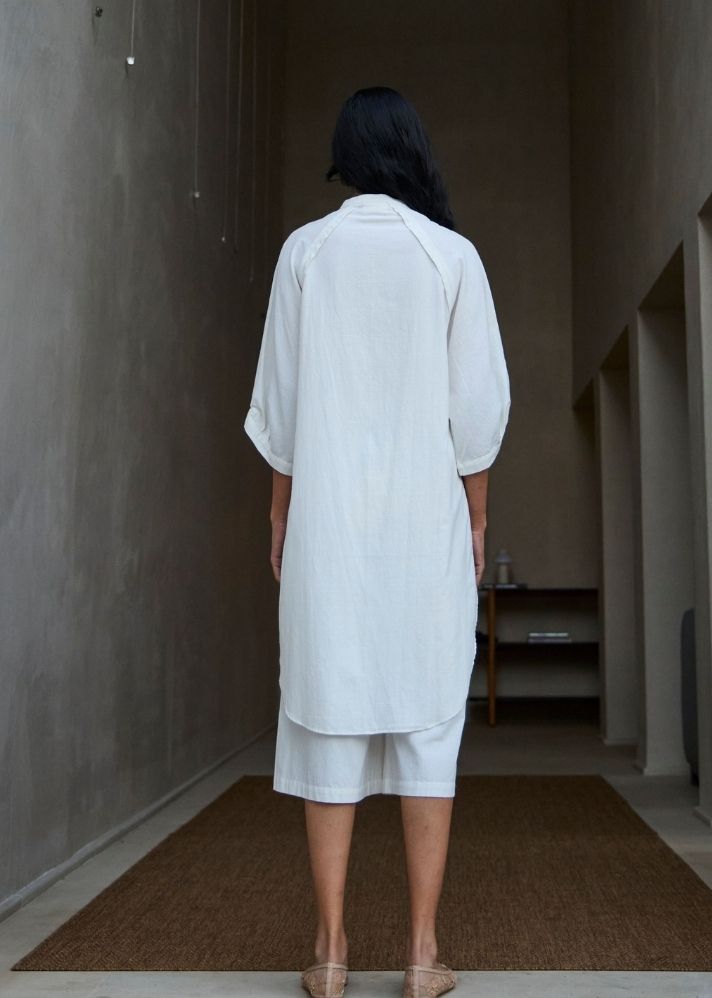 Braboune Handwoven White Co-Ord Set