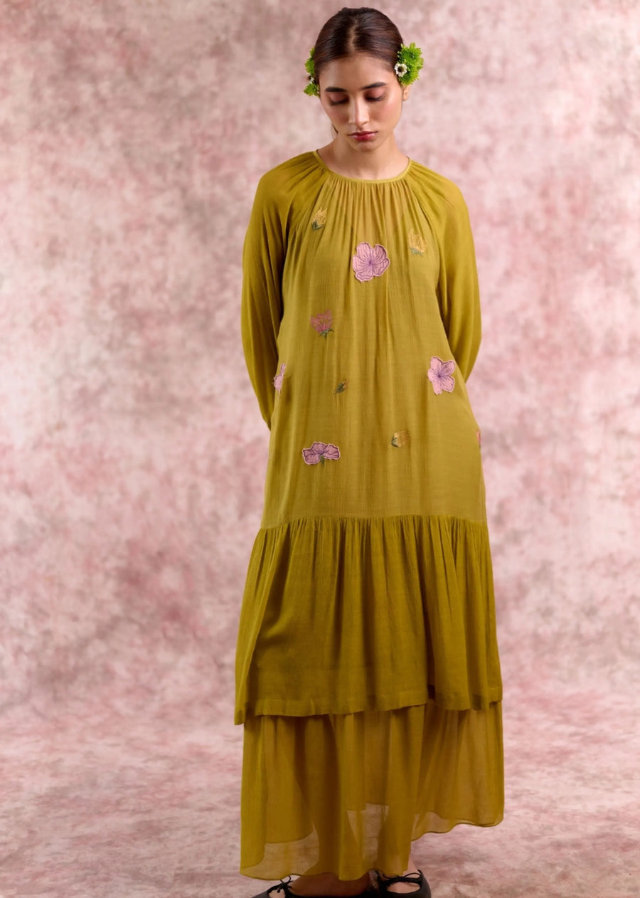 Twig Embroidered  Dress