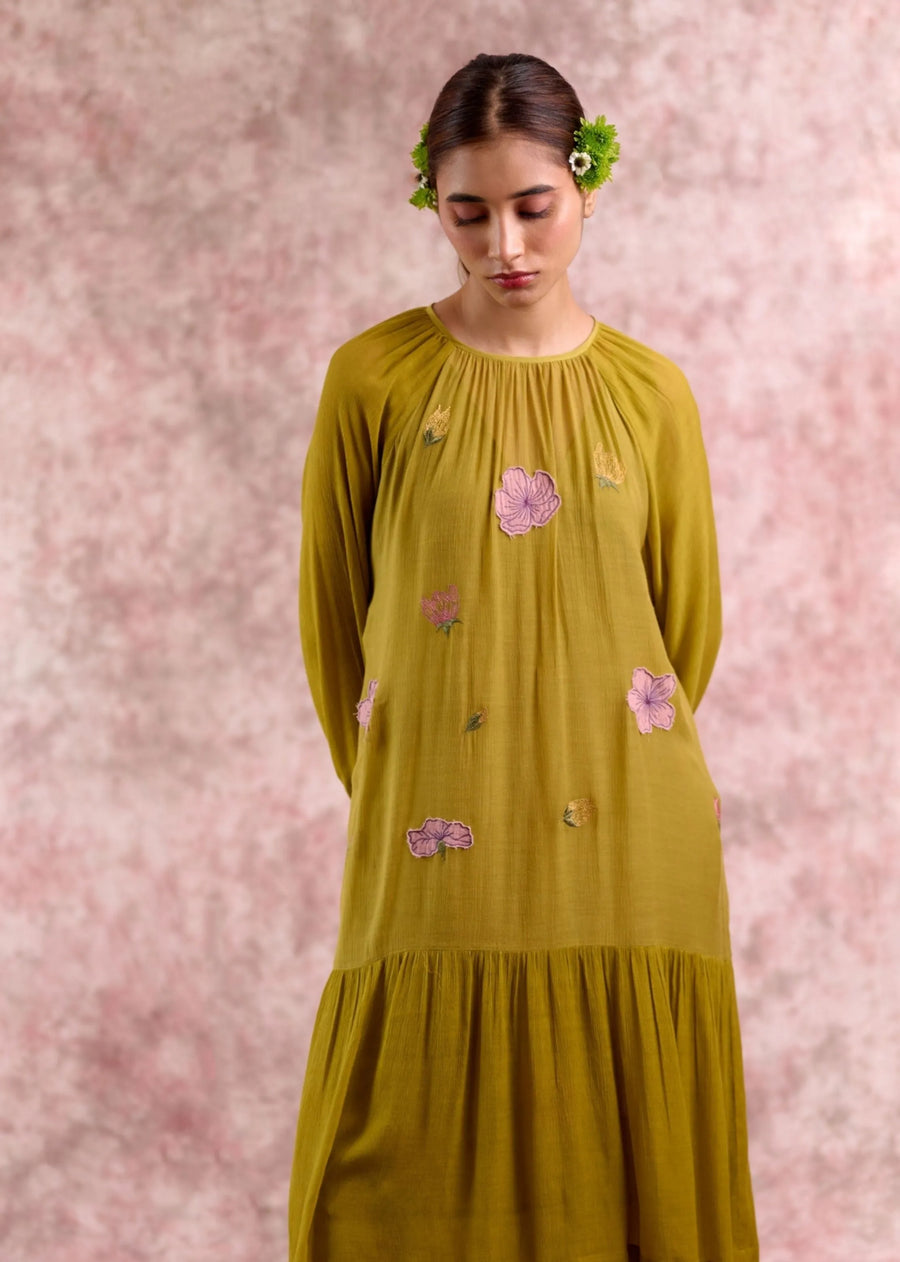 Twig Embroidered  Dress