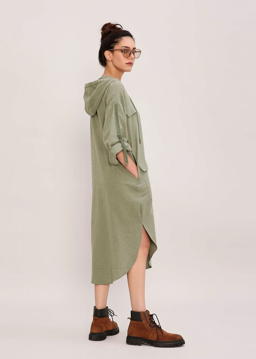 Capsule Edit Safari Pocket Hooded Dress