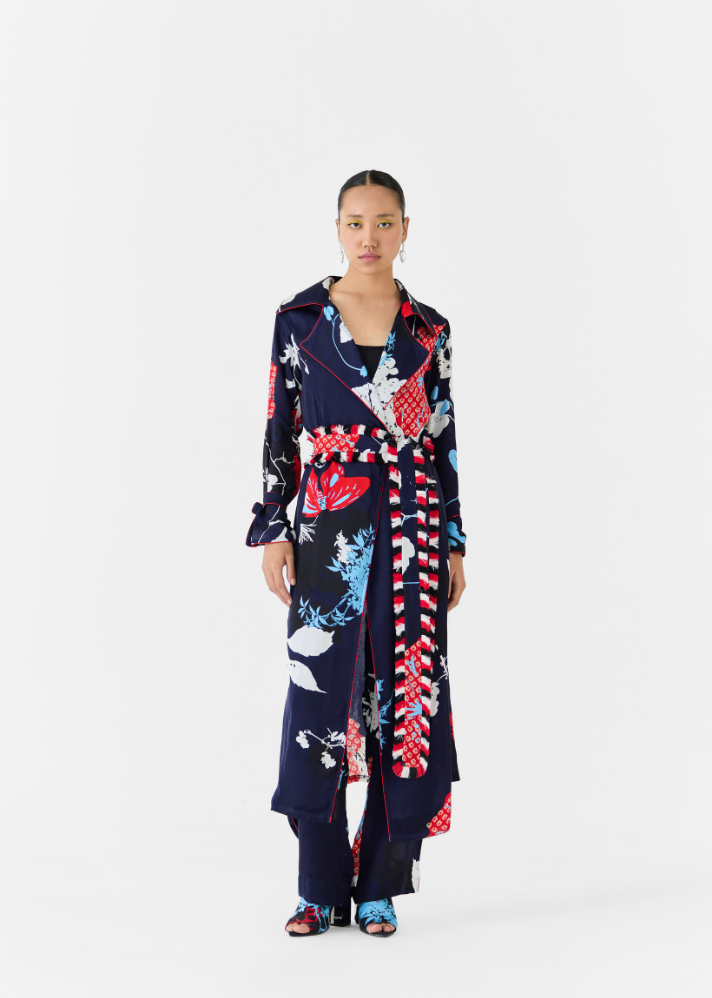 Royal Ikigai Trench Coat & Trousers Co-Ord