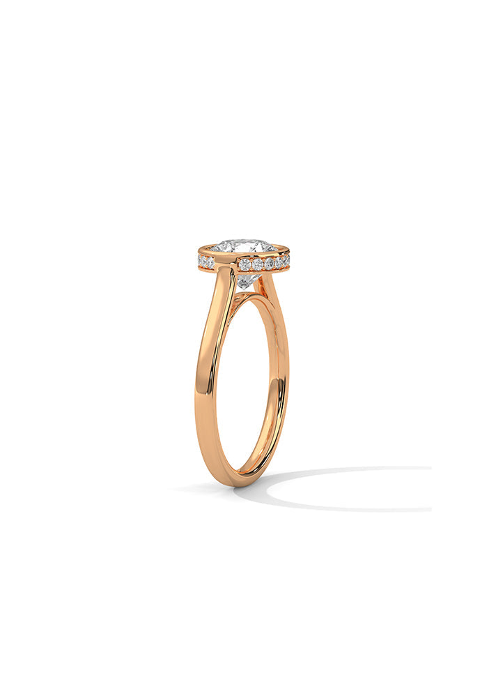 Solitaire Ring With 18 Diamonds-Cat0127