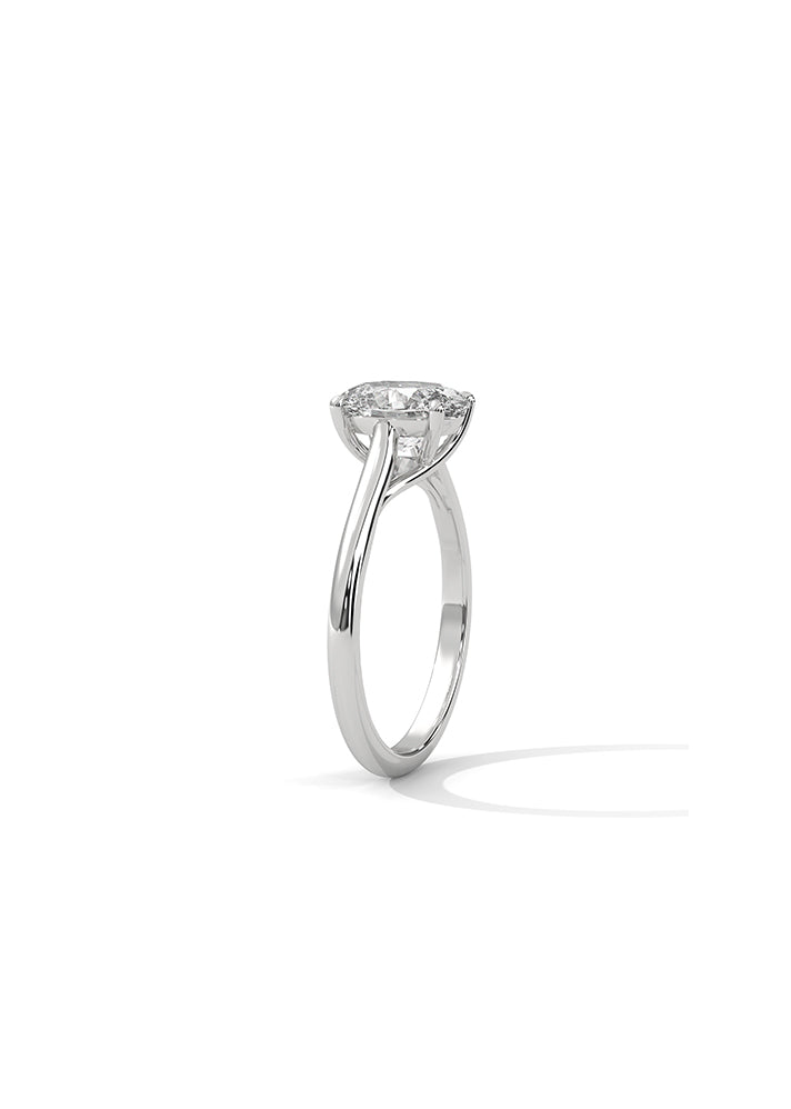 Oval Cut Solitaire Ring-Cat0161