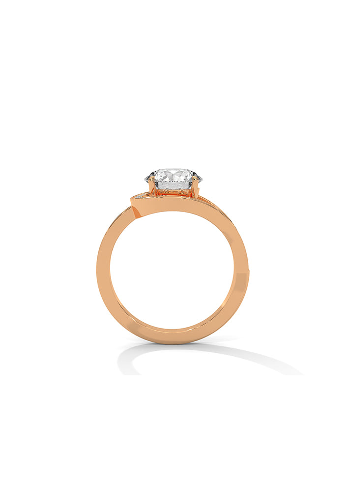 Solitaire Ring With 39 Diamonds-Cat0156