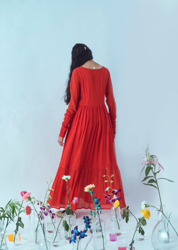 Lovers Paradise Dress In Kota Slub