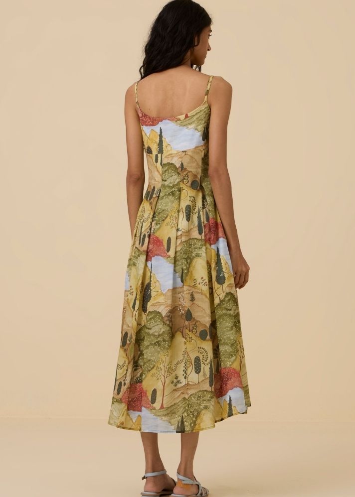 Ai Ochre Print Dress