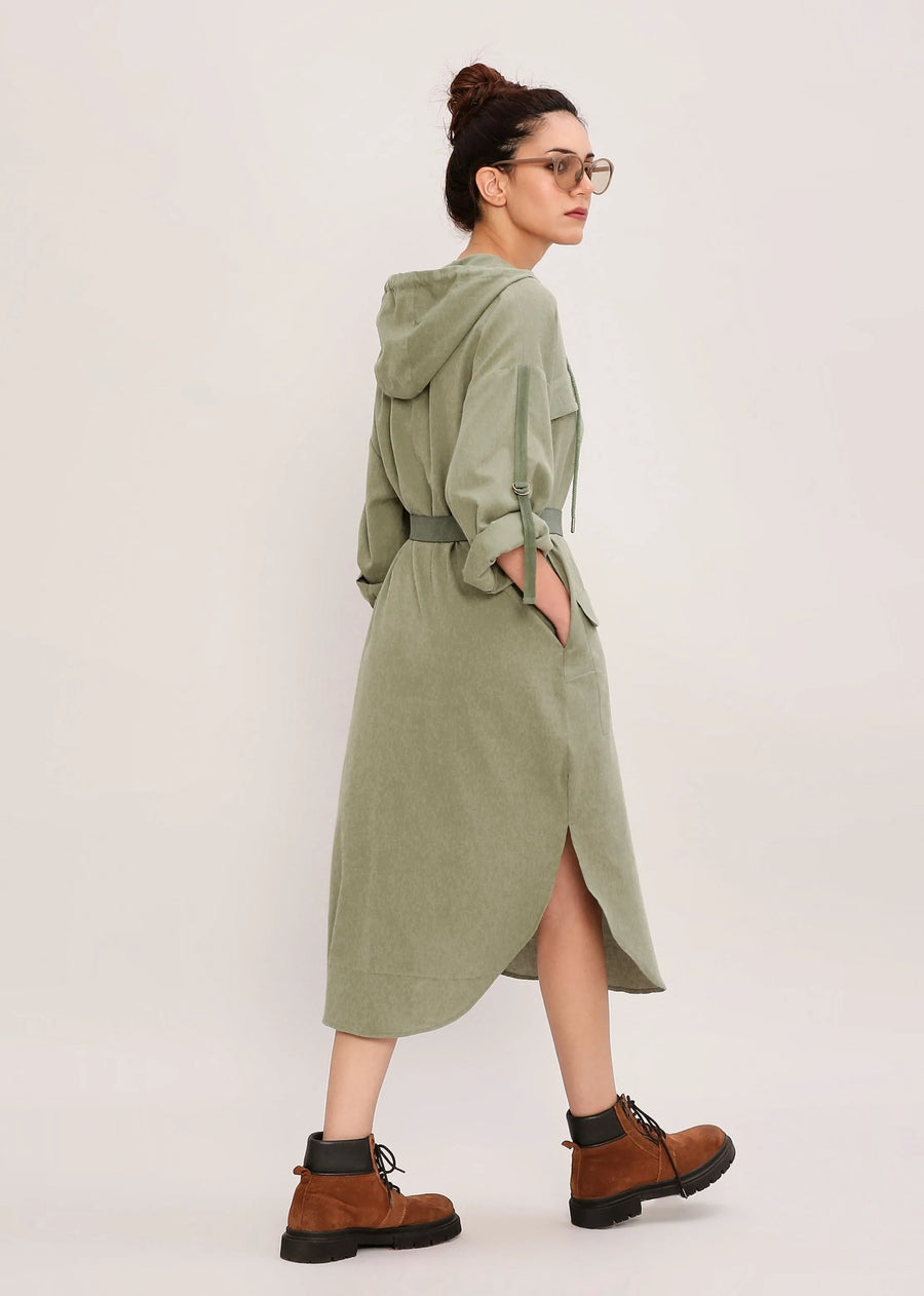 Capsule Edit Safari Pocket Hooded Dress