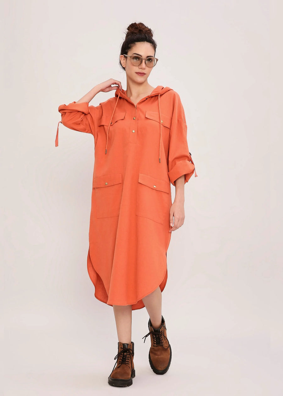 Capsule Edit Safari Pocket Hooded Dress