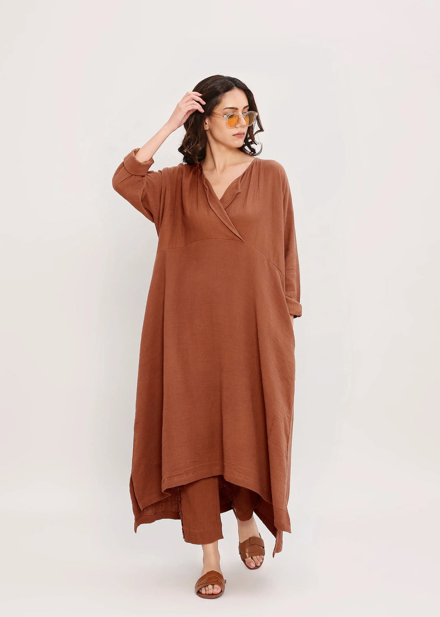 Coco Brown Kaftan Tunic