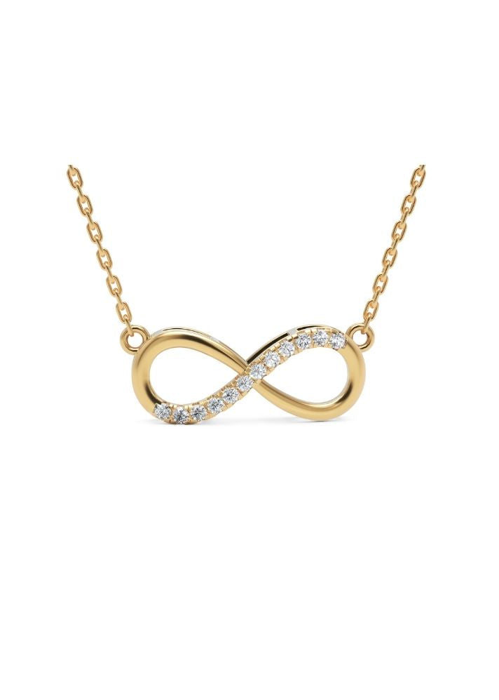 Product image of Yellow Gold, White Gold, Rose Gold 18K gold set with Etically Lab Grown Diamonds Infinity Neckpiece, curated by Only Ethikal