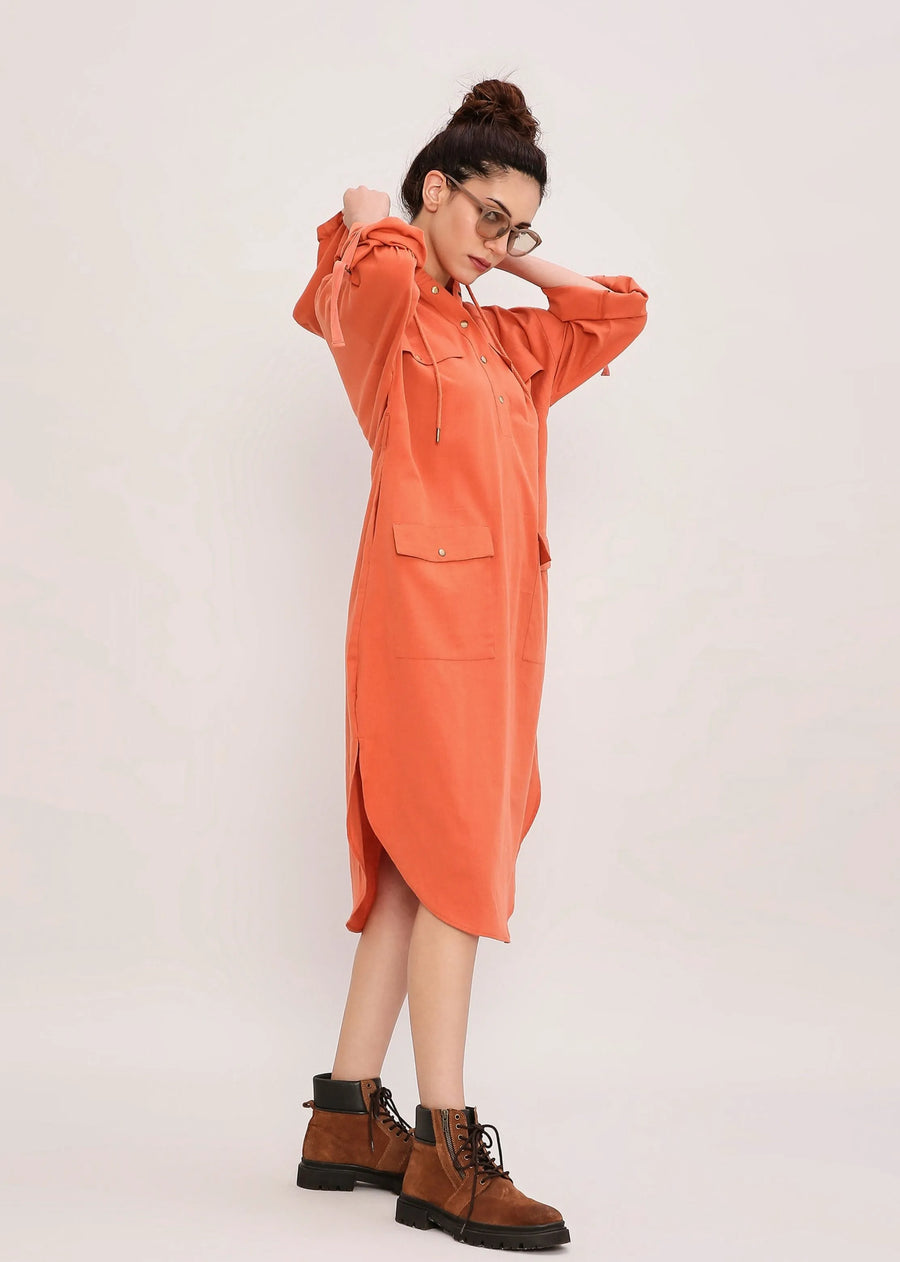 Capsule Edit Safari Pocket Hooded Dress