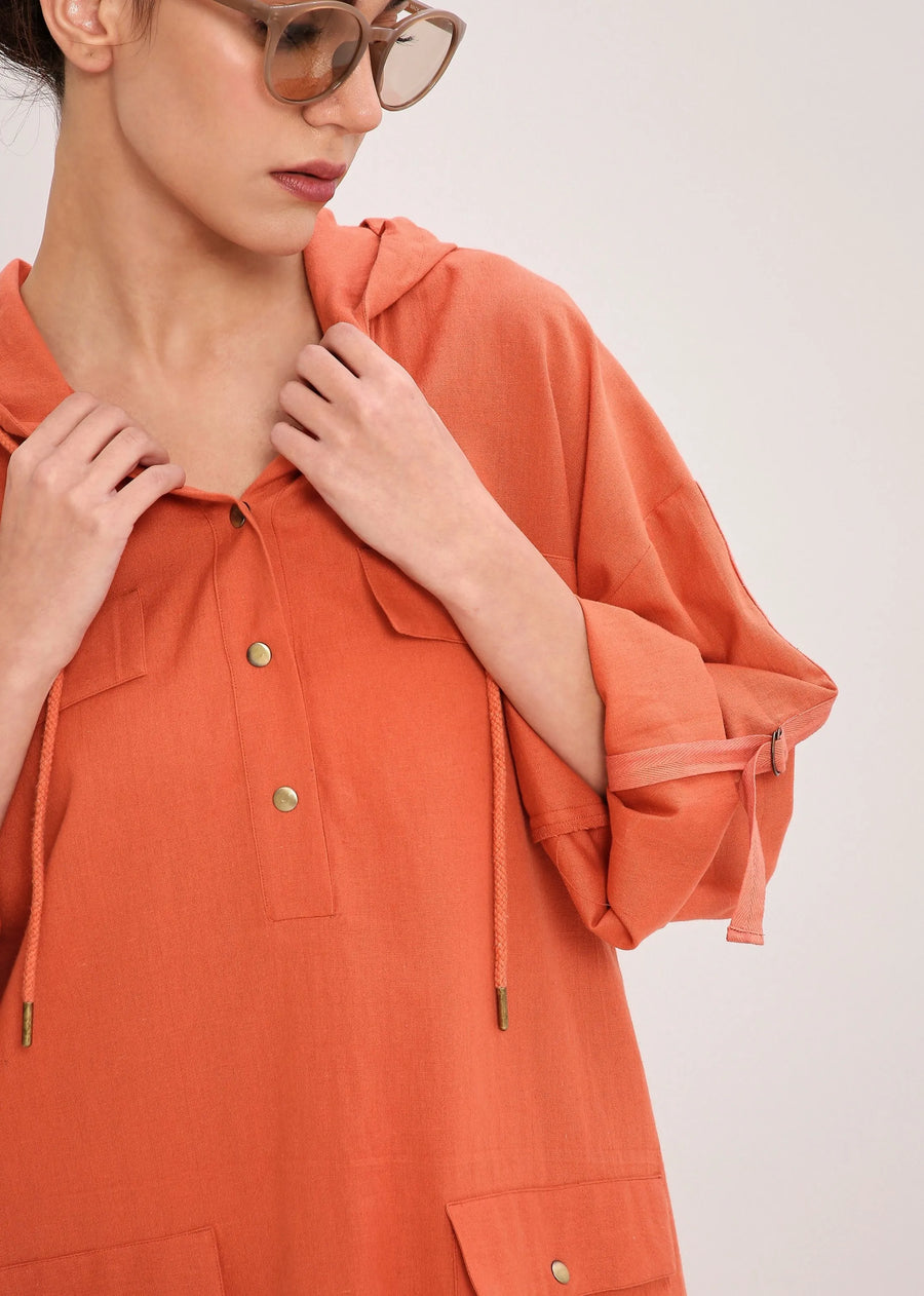 Capsule Edit Safari Pocket Hooded Dress