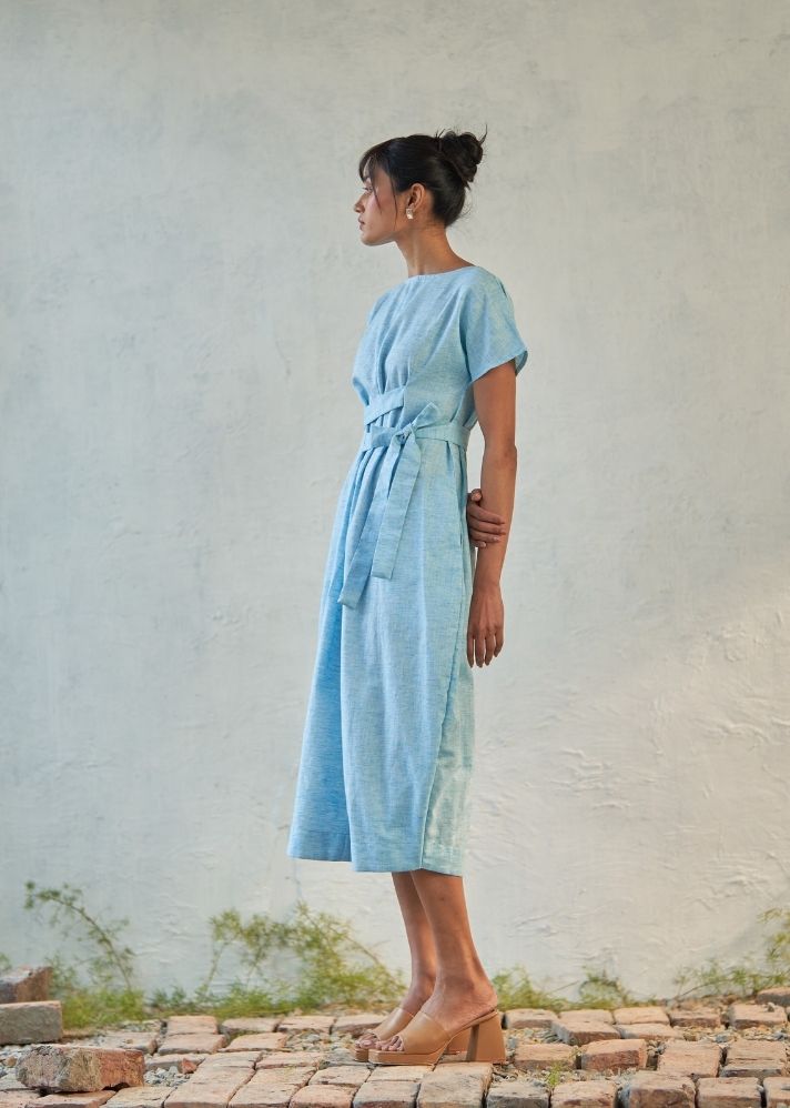 Bluefall Belted Dress