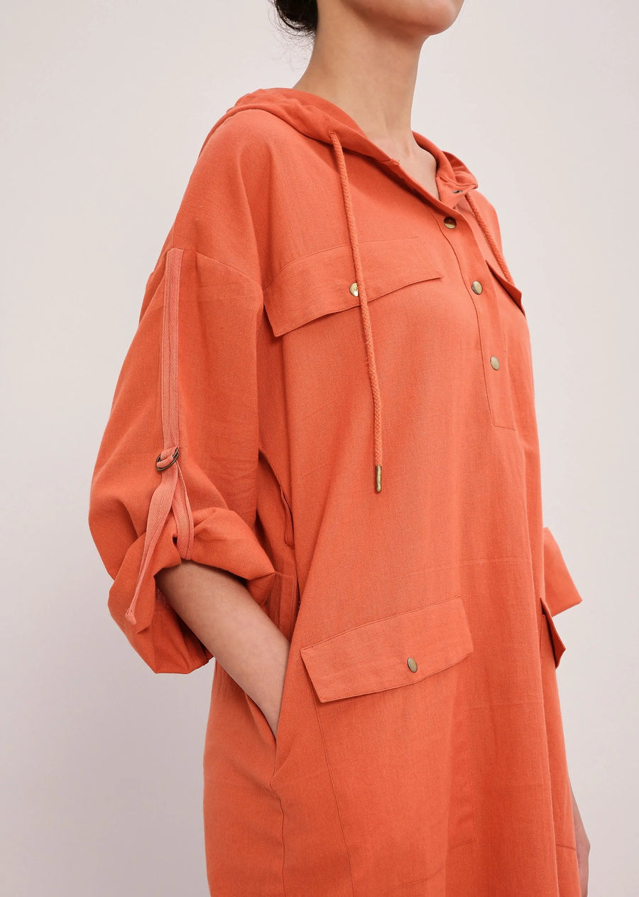 Capsule Edit Safari Pocket Hooded Dress