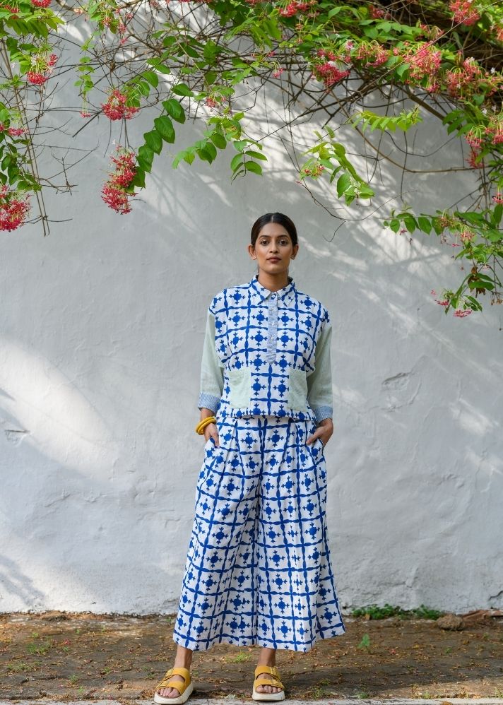 A Model Wearing Multicolor Pure Cotton Aurora Co-Ord, curated by Only Ethikal