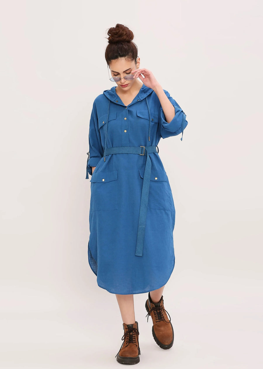 Capsule Edit Safari Pocket Hooded Dress