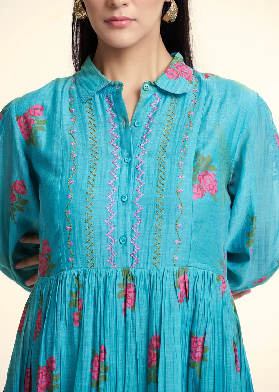 Sky Blue Blush Dress