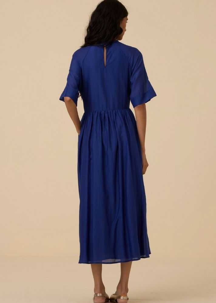 Parina Royal Blue Midi Dress