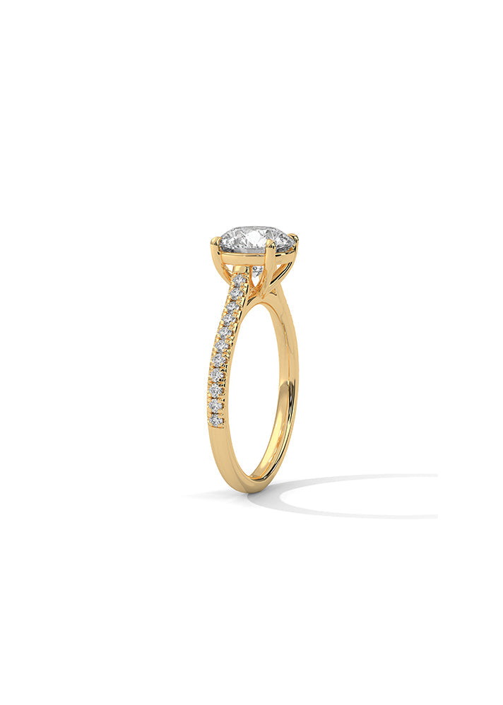 Solitaire Ring With 22 Diamonds-Cat0124