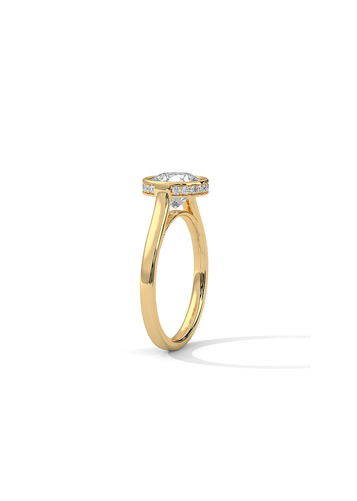 Solitaire Ring With 18 Diamonds-Cat0127