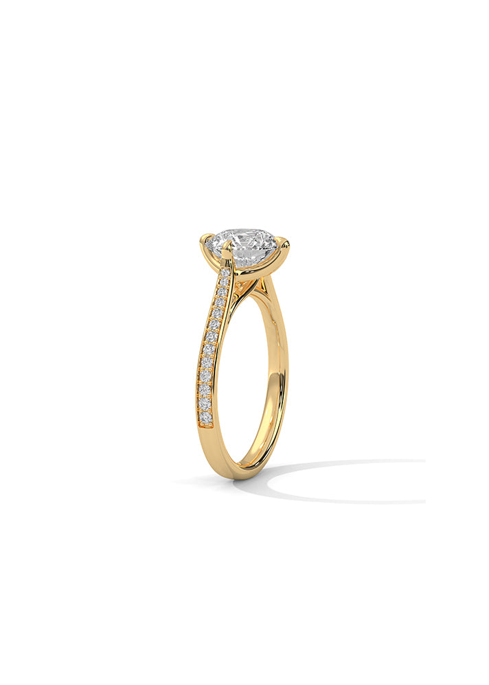 Solitaire Ring With 26 Diamonds-Cat0129