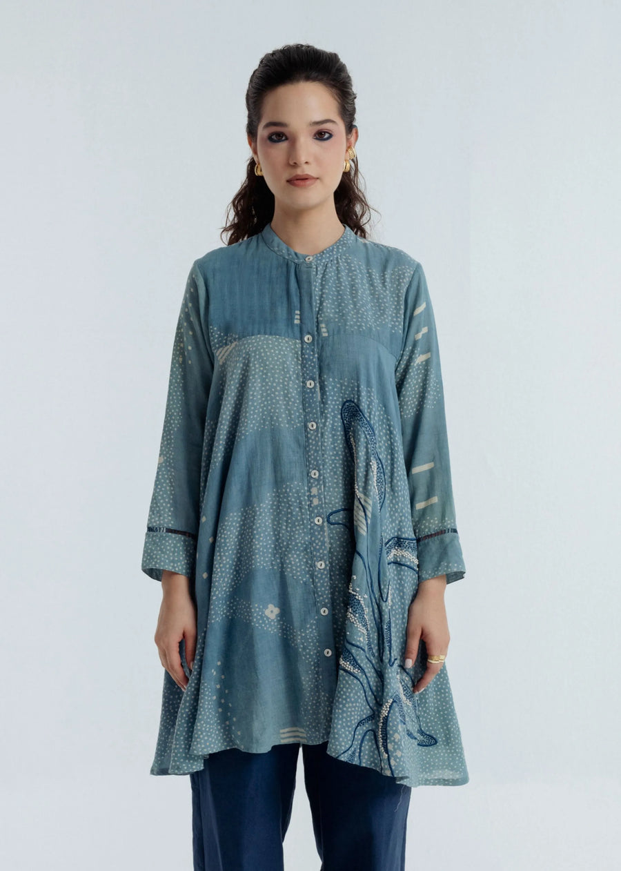 Indigo Flare Shirt