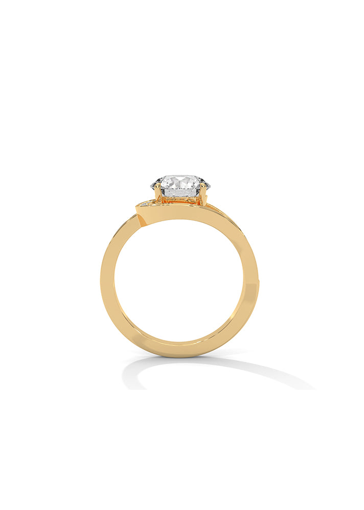 Solitaire Ring With 39 Diamonds-Cat0156