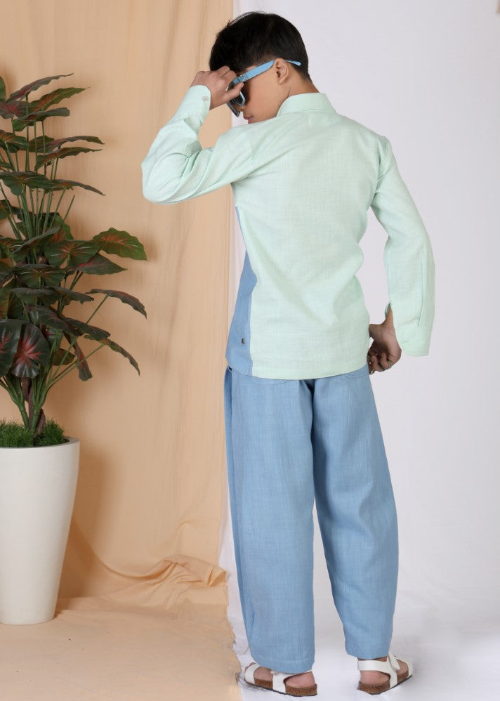 Willow Colorblocked Shirt & Pants Set