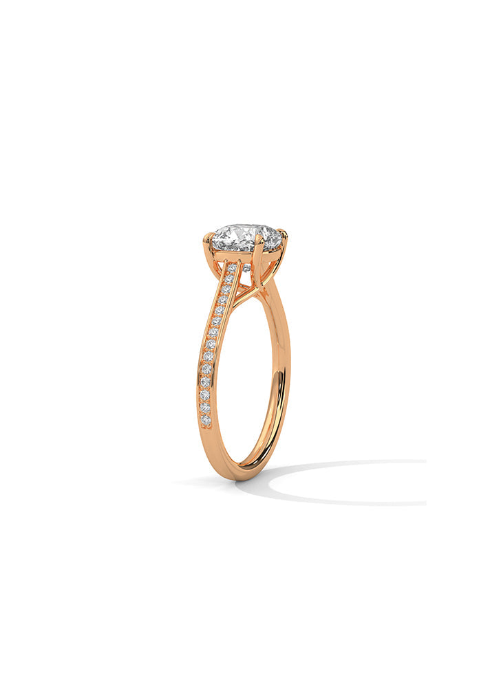 Solitaire Ring With 16 Diamonds-Cat0119