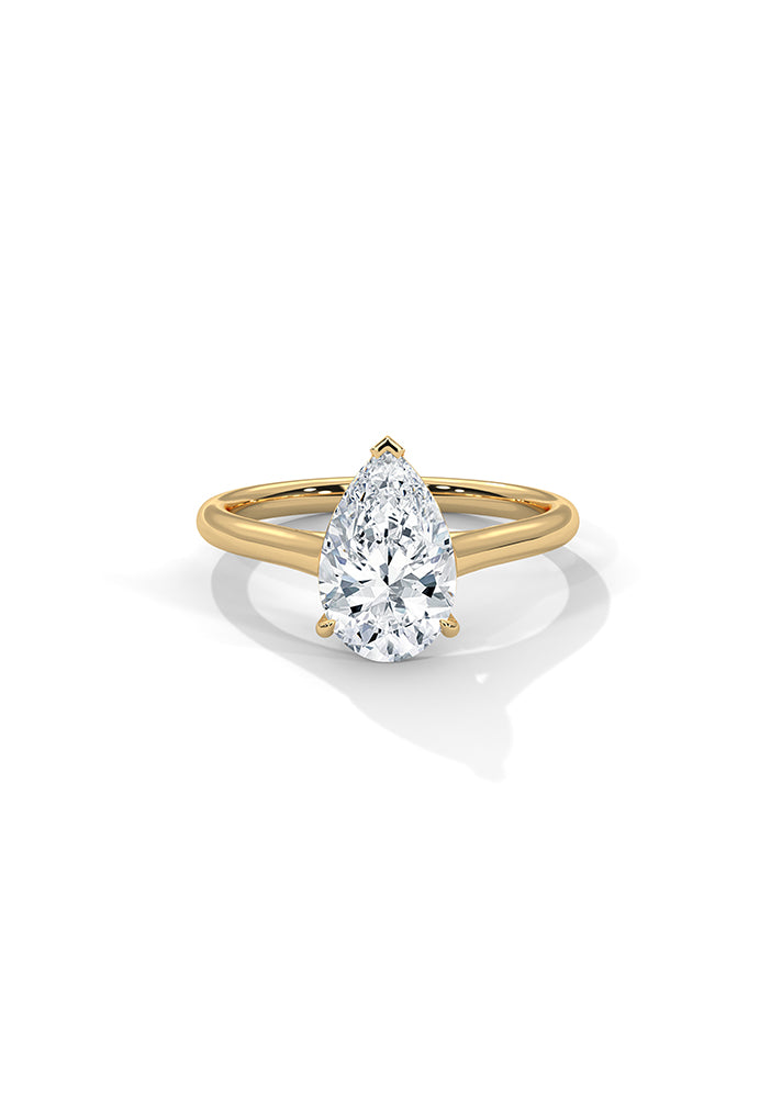 Pear Cut Solitaire Ring-Cat0160