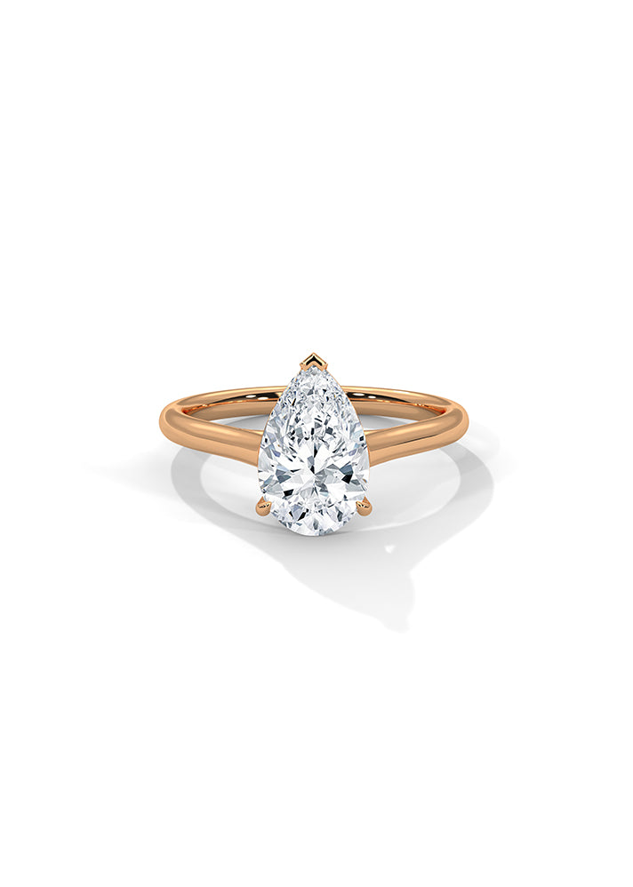 Pear Cut Solitaire Ring-Cat0160